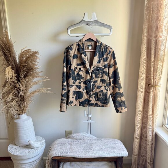 J. Crew Women's Vintage Floral Print Utility Jacket - Picture 1 of 6